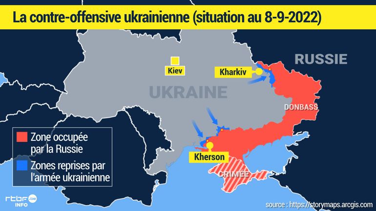 Guerre en Ukraine : l'armée ukrainienne annonce une percée de 50 kilomètres à l'intérieur des lignes russes