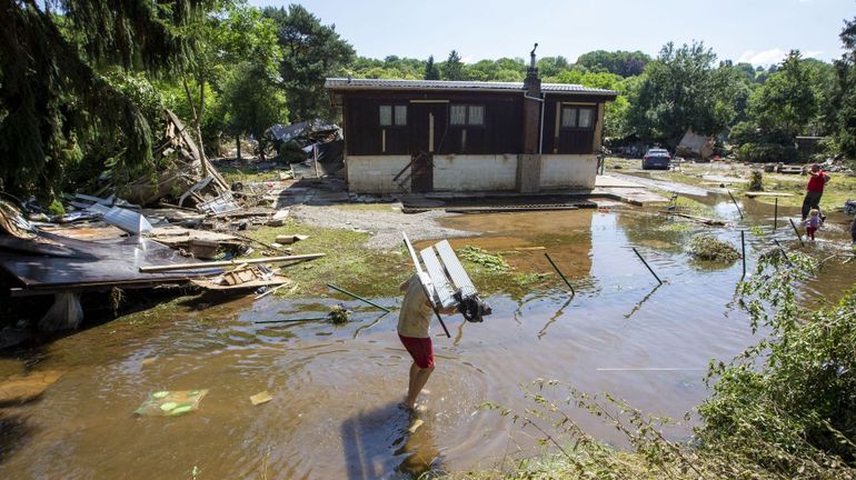 Inondations en Wallonie: les personnes sinistrées non-assurées seront aussi aidées par les pouvoirs publics