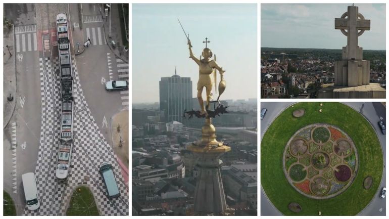 Grand'Place, Atomium, Basilique, piétonnier vus du ciel : une saisissante vidéo de Bruxelles vue du ciel