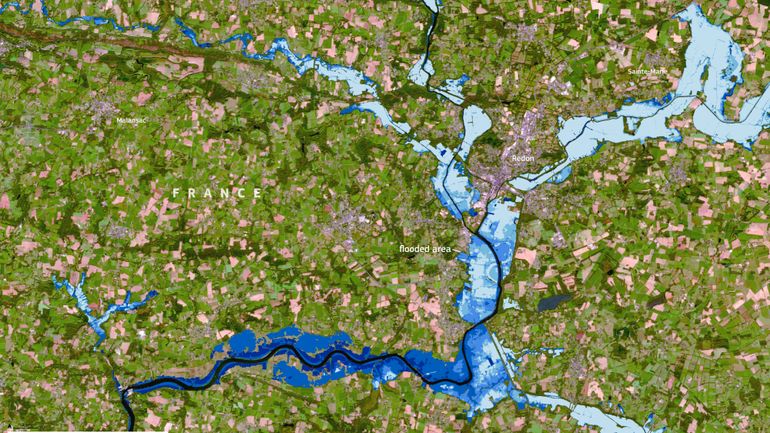 L'image satellite du jour : d'importantes inondations dans l'ouest de la France