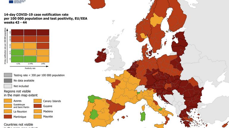 Coronavirus: la carte européenne est de plus en plus rouge