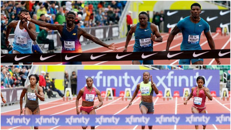 Thompson-Herah et Bromell s'imposent à Eugene, pluie de "MPM"