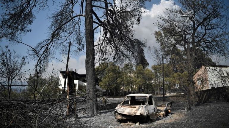 Grèce: plusieurs maisons brûlées par les incendies de forêts près d'Athènes