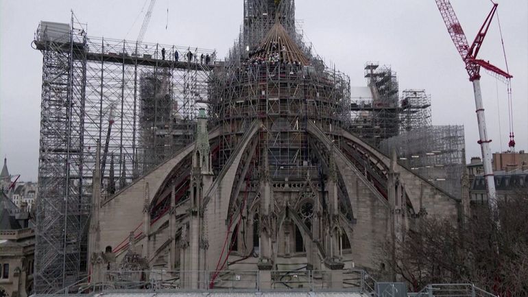 Notre-Dame de Paris : la charpente du chSur de la cathédrale est achevée