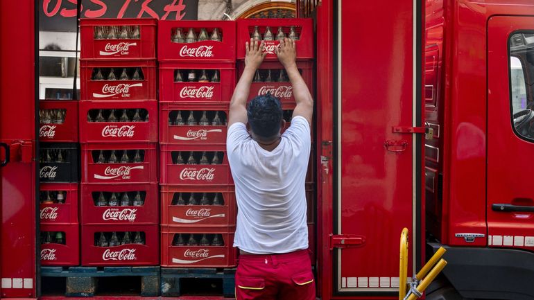 Action syndicale contre la future fermeture du site de Coca-Cola à Londerzeel