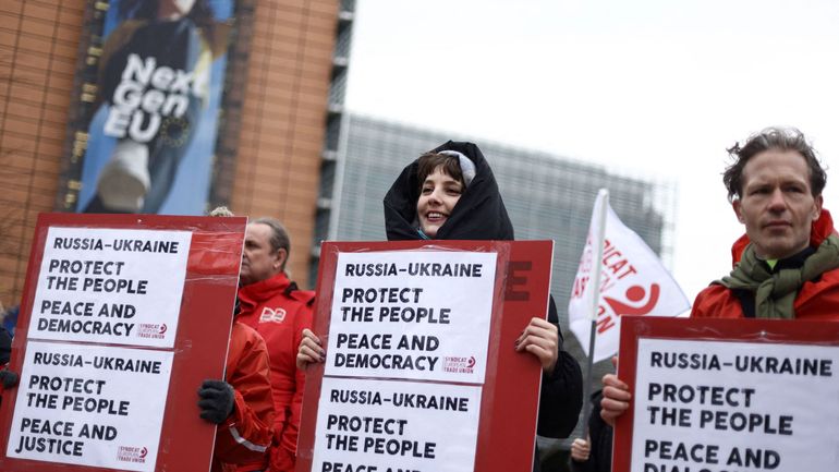 Plusieurs manifestations à Bruxelles pour appeler à la paix en Ukraine