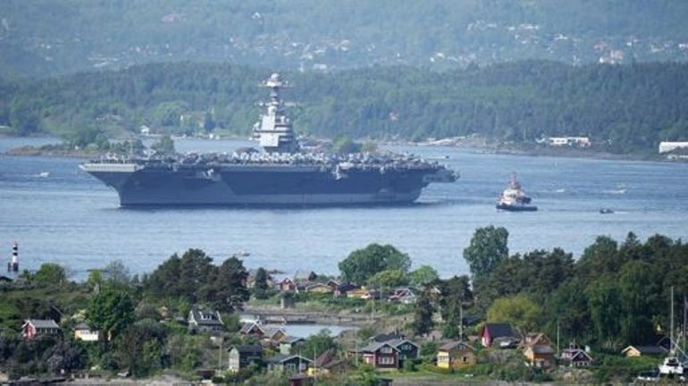Le plus gros navire de guerre au monde visite Oslo au grand dam de Moscou