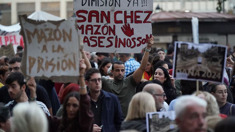 Espagne : des milliers de personnes manifestent pour dénoncer la gestion chaotique des inondations