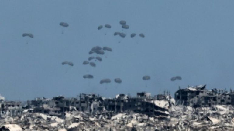 Guerre au Proche-Orient : l'A400M de la Belgique a effectué un nouveau largage d'aide humanitaire à Gaza