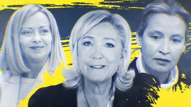 Alice Weidel, Giorgia Meloni, Marine Le Pen, ou comment être femme et leadeuse d'extrême droite