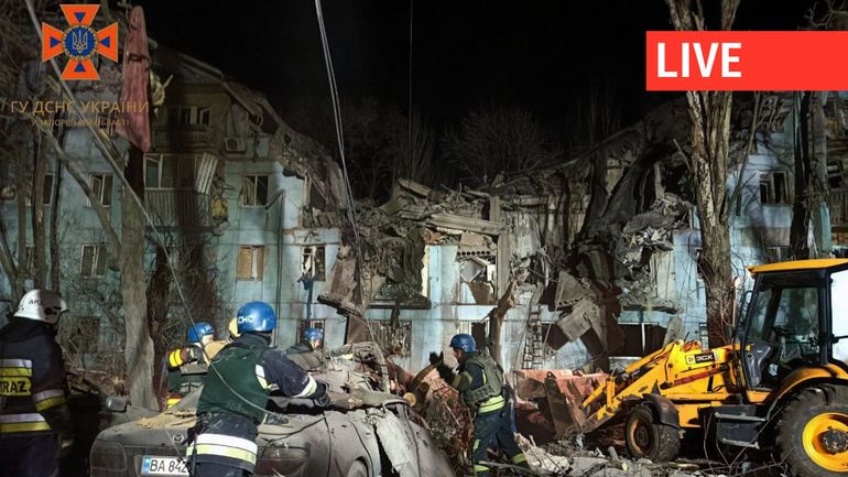 Direct - Guerre en Ukraine : au moins trois civils morts dans une frappe russe sur un immeuble d'appartements à Zaporijjia