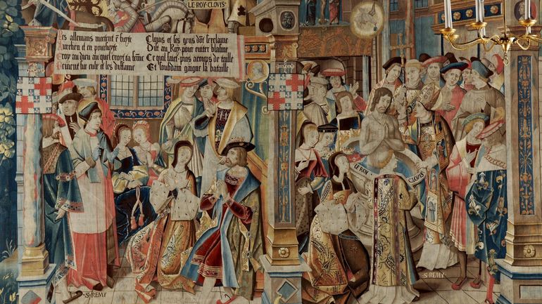 Les tapisseries de la vie de saint Remi quittent Reims pour leur restauration à Malines