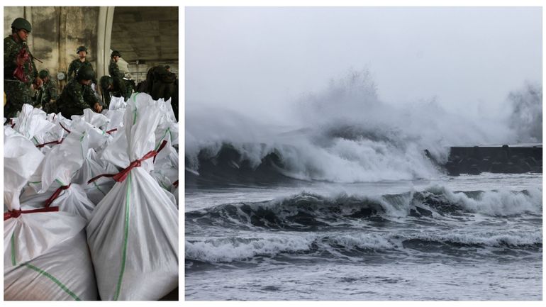 Taïwan : des vagues de 5 mètres et des milliers d'évacués à l'approche du typhon Kong-rey