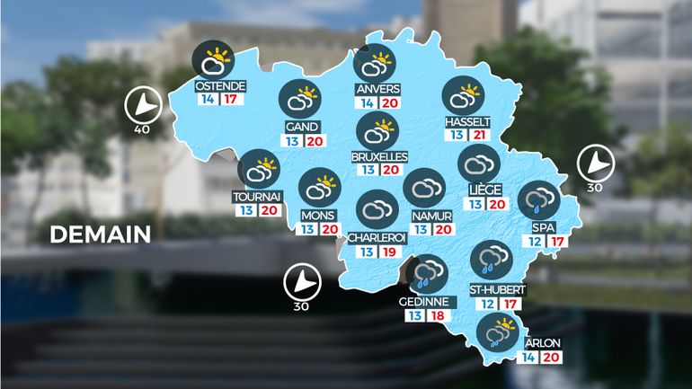 Météo en Belgique : l'IRM émet un avertissement jaune pour presque tout ...