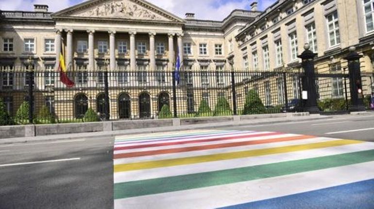 Bruxelles se pare de couleurs pour la Pride : passages piétons, fontaines, bus et tunnels se mettent aux couleurs de l'arc-en-ciel