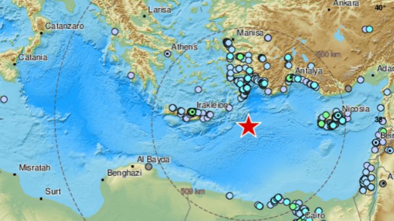 Un séisme de magnitude 6 dans l'est de la Méditerranée ressenti en Grèce et en Egypte