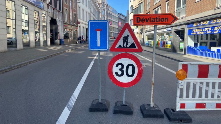 Namur : le chantier du piétonnier débute rue de Bruxelles