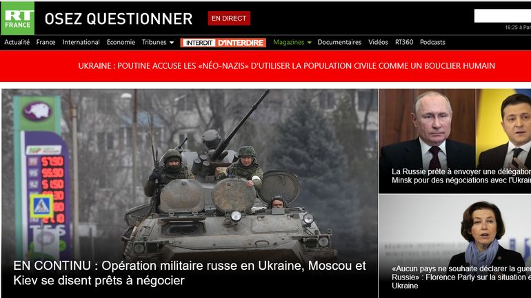 Guerre en Ukraine : faut-il interdire Russia Today, le média 