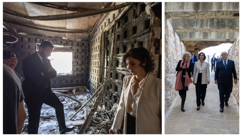 Guerre au Proche-Orient : premier jour de visite pour Hadja Lahbib en Israël, dans une ambiance plus que tendue