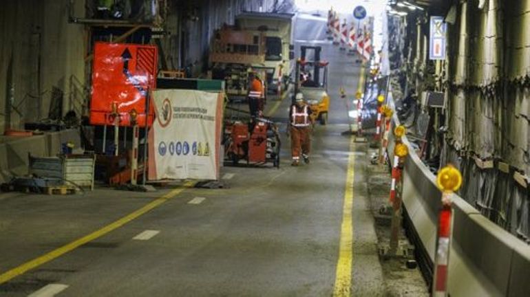 Tunnel Léonard à Bruxelles : la voie de droite rouverte à la circulation vers Zaventem dès ce samedi