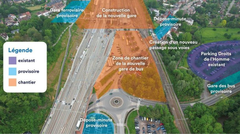 Ottignies : des gares SNCB et TEC provisoires en attendant les nouveaux bâtiments multimodaux