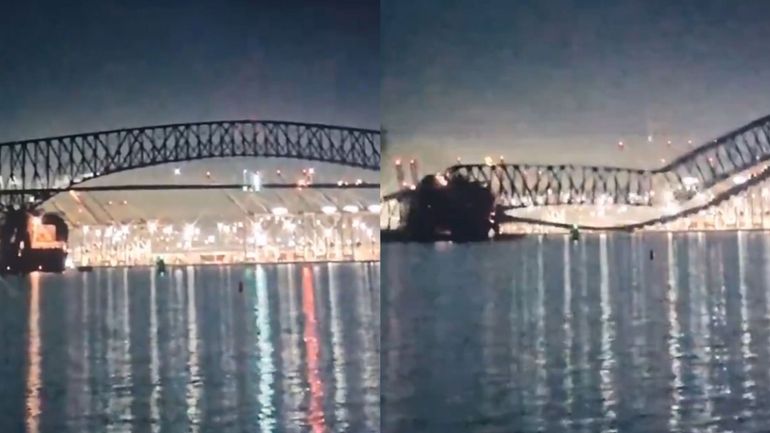 Etats-Unis : un pont de Baltimore s'effondre après avoir été percuté par un navire, 7 disparus