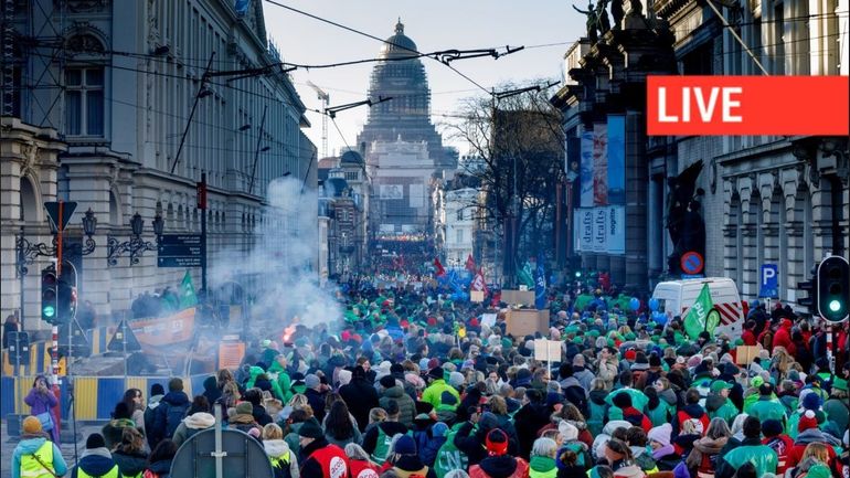 Direct - Manifestation nationale ce 13 janvier : plus de 34.000 enseignants flamands en grève, un chiffre historique