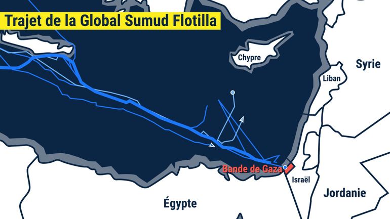 "Un jour, une carte": l’interception de la Global Sumud Flotilla par Israël est-elle conforme au droit international ?