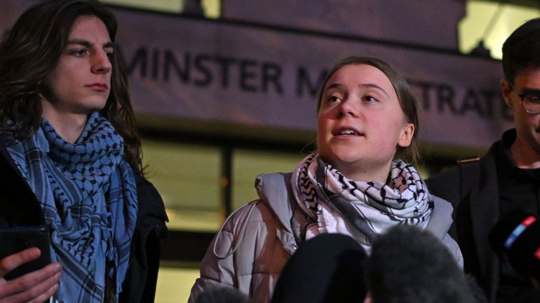 Jugée à Londres, Greta Thunberg appelle à combattre 