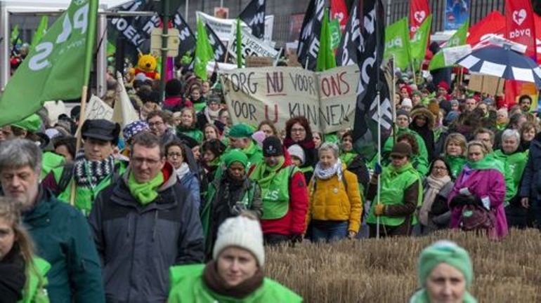 Manifestation du secteur du non marchand à Bruxelles mardi