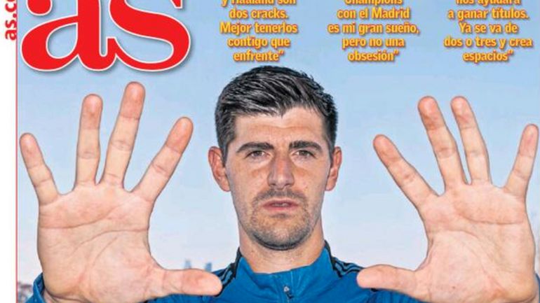 Thibaut Courtois en Une de AS : "Un grand Hazard nous aiderait à gagner des titres"