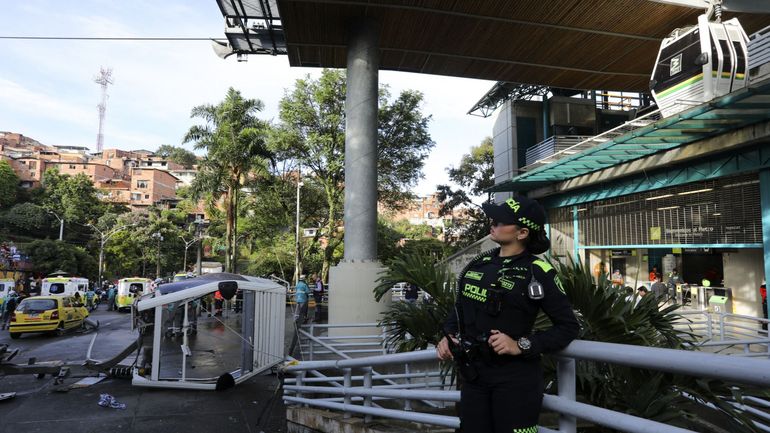 Colombie : chute d'une cabine du téléphérique de Medellin, un mort et 9 blessés