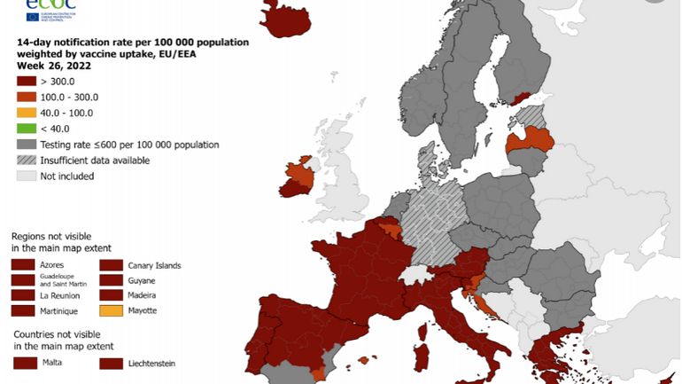 Coronavirus : Bruxelles et la Flandre repassent au rouge foncé sur la carte de l'ECDC