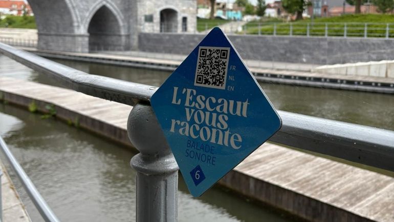 Le long de l'Escaut des codes QR racontent l'histoire de Tournai