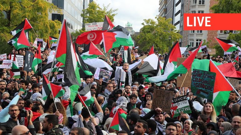 Direct - Guerre Israël-Gaza : près de 12.000 manifestants dans les rues de Bruxelles pour soutenir les habitants de la bande de Gaza