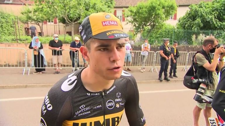 Tour de France, Wout van Aert après sa longue échappée : "Difficile de jouer à la fois l’étape et le général"