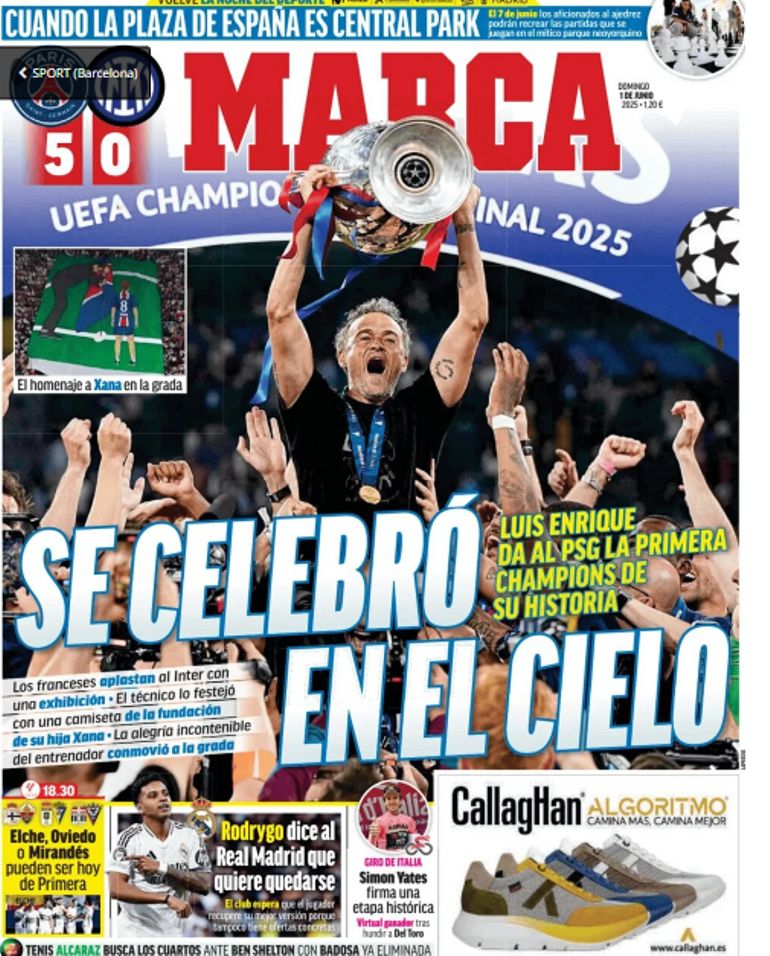 Journal L'Équipe Du 01/06/2025 – N°25856 – "Ici C'est Paradis" – PSG Inter