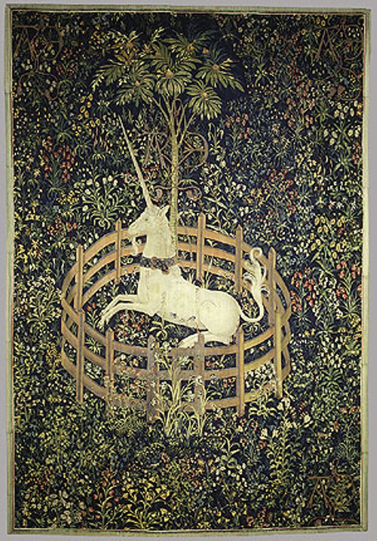 Tapisserie La Dame Et La Licorne - Tissage Jacquard Grand
