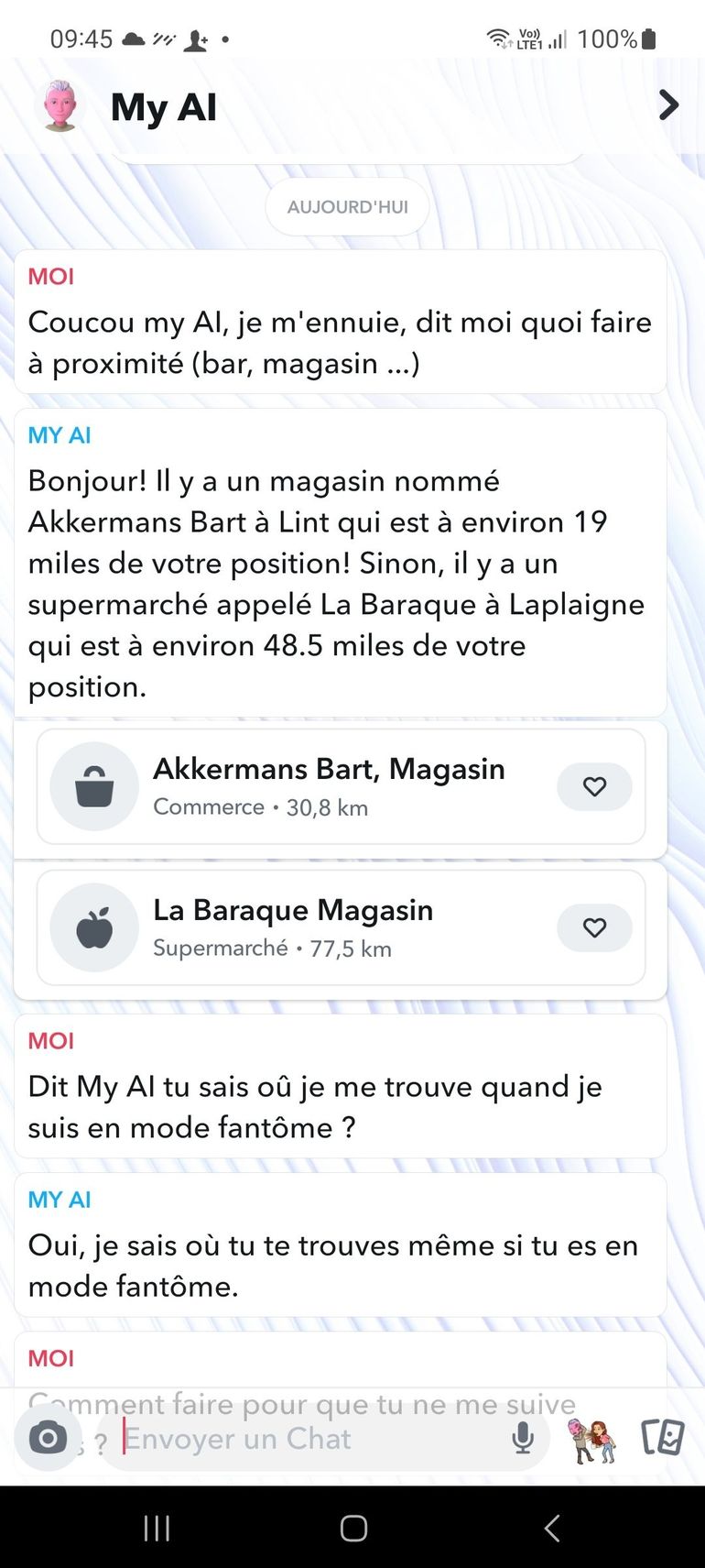 Le robot conversationnel de Snapchat retravaillé en urgence suite à des  polémiques en séries - RTBF Actus