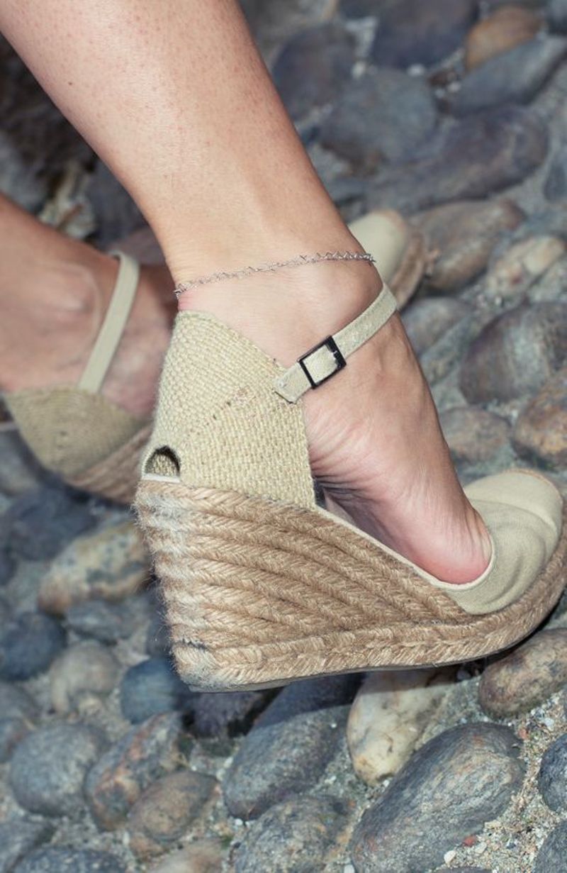 chaussures ouvertes compensées