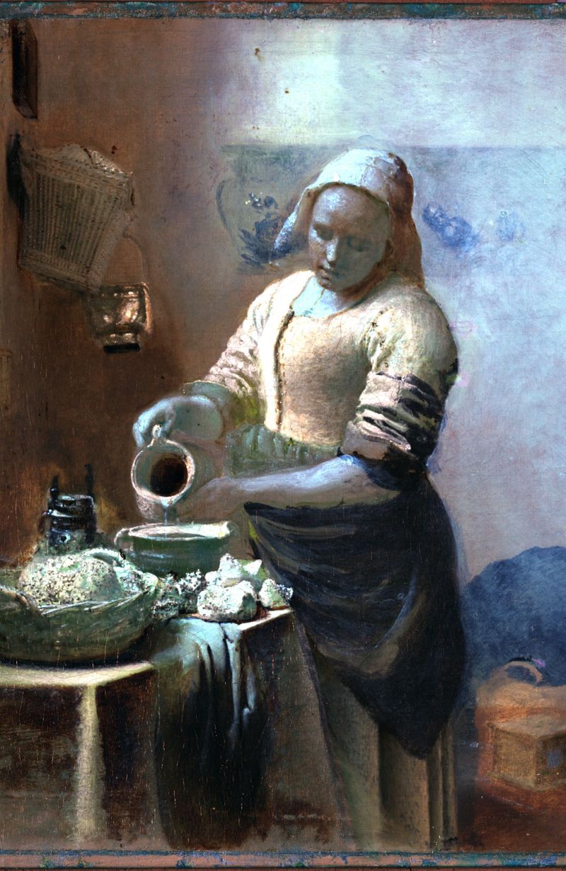 Les secrets de 'La Laitière' la toile de Vermeer dévoile des objets